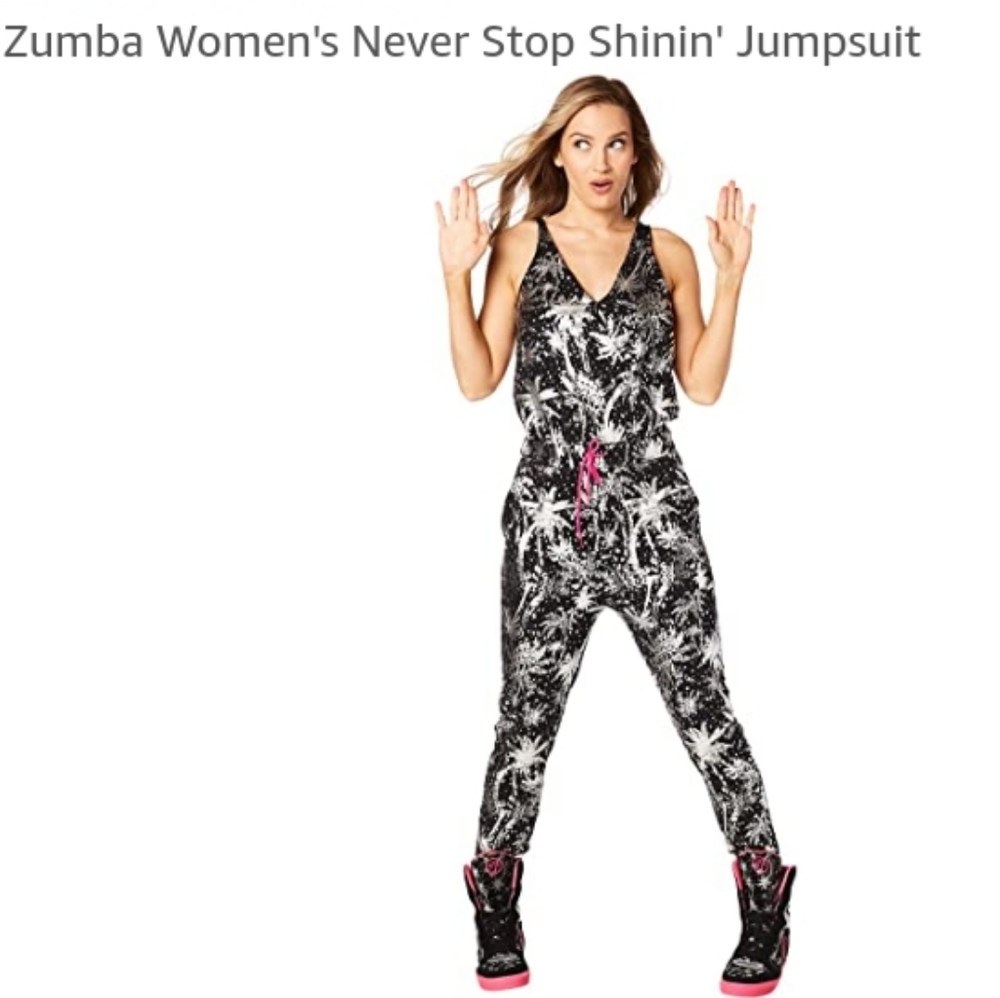 Nwt ZUMBA Never Stop Shinin' Jumpsuit size XS